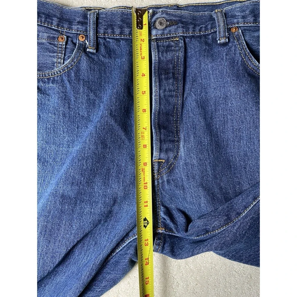 Levi's 501 Original Fit Button Fly Jeans Men's 40x32 Measured 38x29 Dark Wash